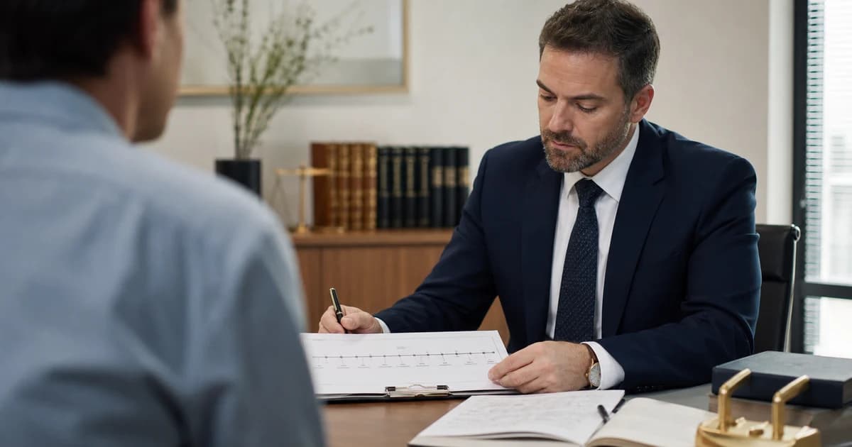 Profissional analisando documentos médicos em uma perícia psiquiátrica judicial